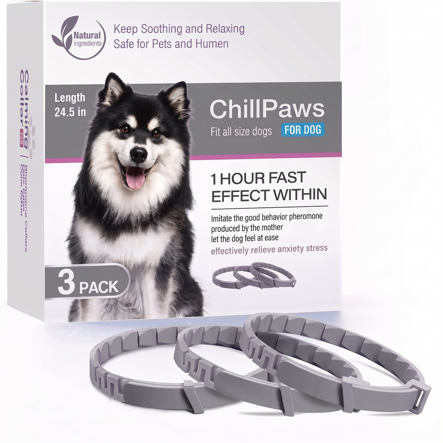 Calming Dog Collar 3 Pack – Adjustable, Fits All Sizes UK