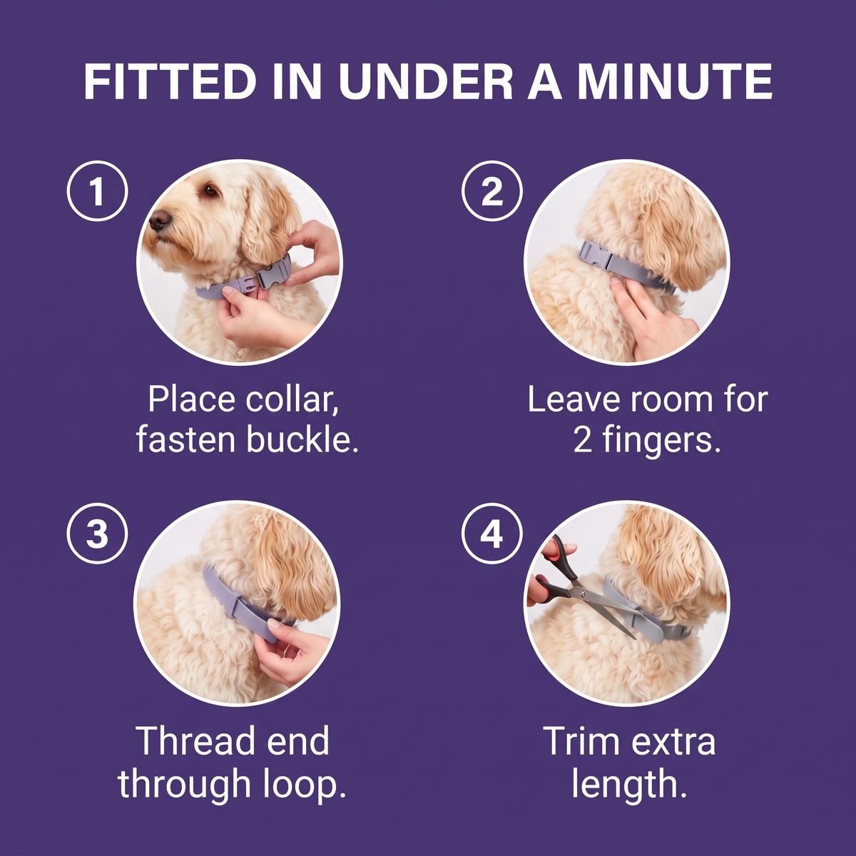 Calming Dog Collar 3 Pack – Adjustable, Fits All Sizes UK